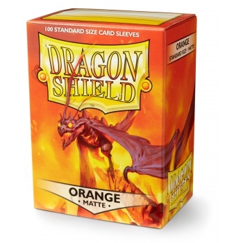 Dragon Shield - Matte Orange Sleeves - Standard Sleeves (100 stk) - Plastiklommer